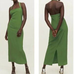 Reformation Alli Silk Halter Dress Size 4